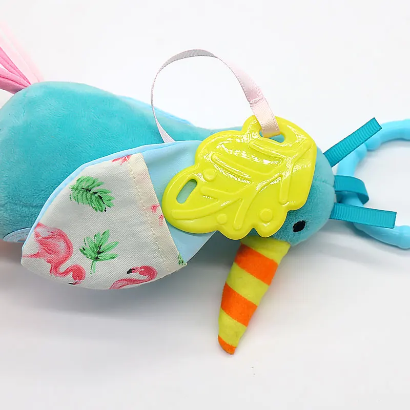 Infant soft plush stuffed animal baby stroller bed hanging cute woodpecker bird toy