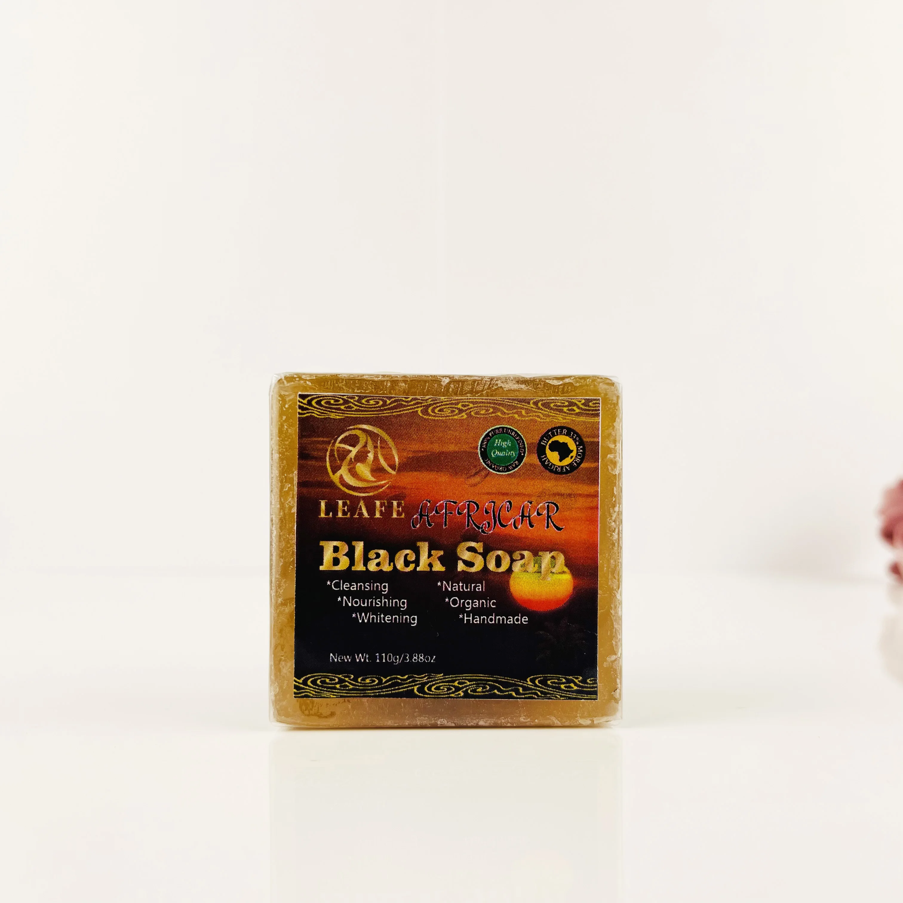 110g Private Label Skin Brightening Clarifying Soap Handmade African Black Soap Face Skin Care Palm Oil Soap Bar