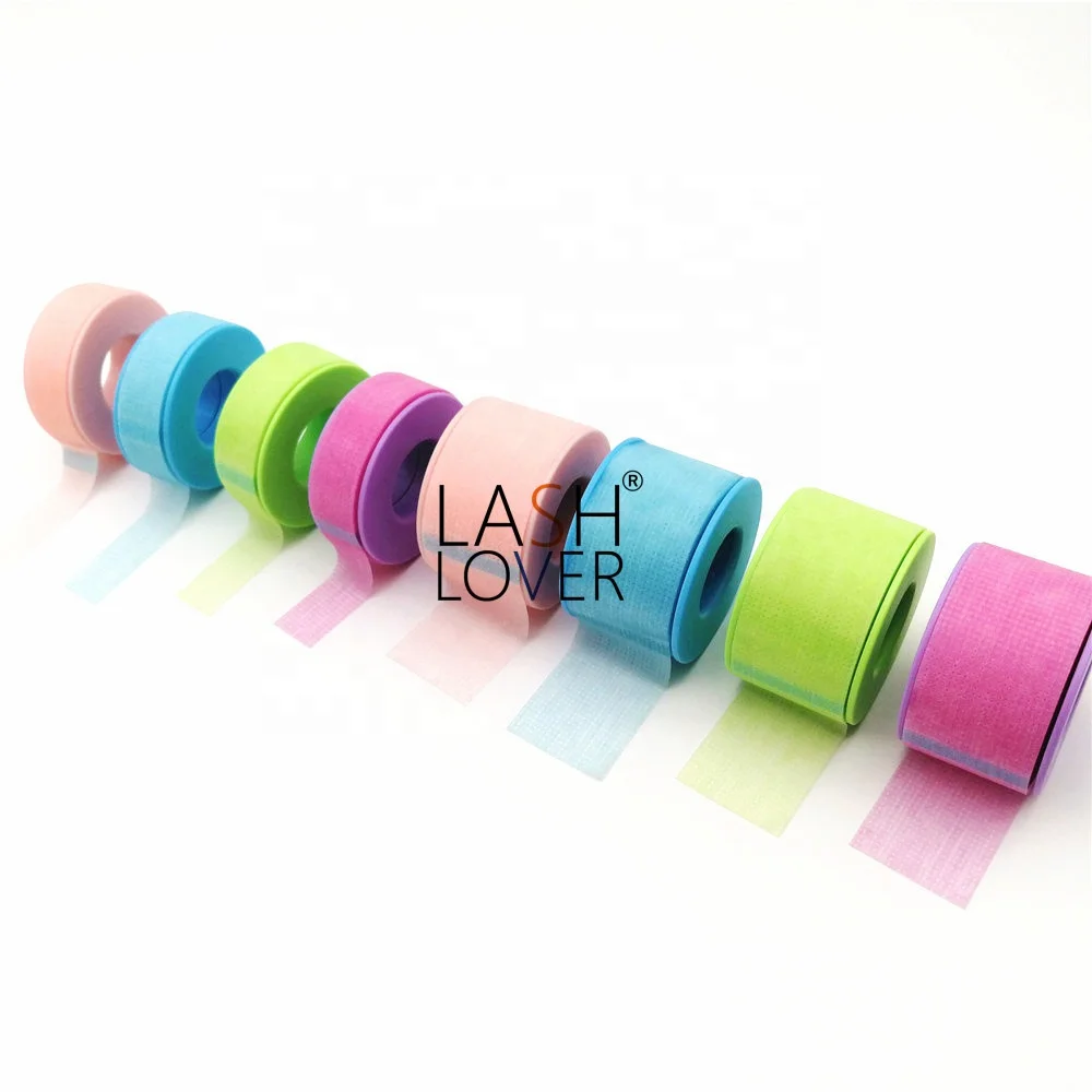 White pink blue black brown beige non woven surgical silicone gel medical eyelash extension tape for lashes sensitive skin