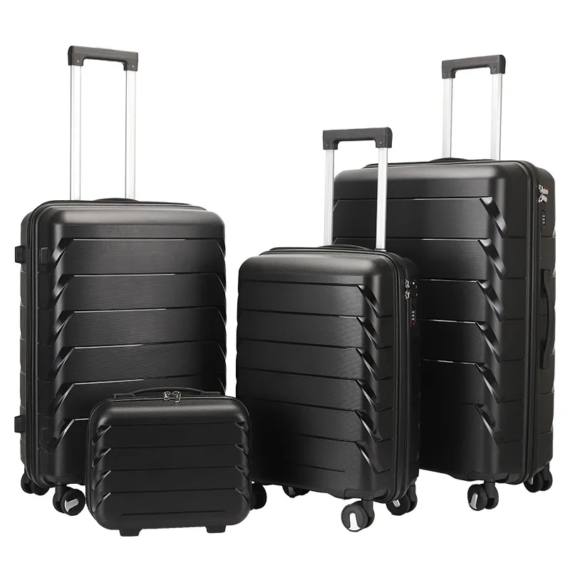 Wholesale three piece set of trolley case password box universal wheel student suitcase zipper travel box