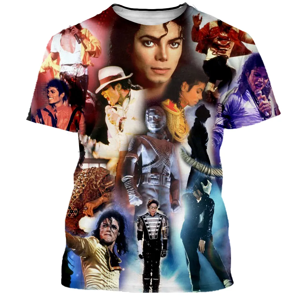 Michael Jackson T Shirt Fashion Casual 3D Printed unisex T shirts Harajuku Style Oversized Tshirt Streetwear Tee Tops