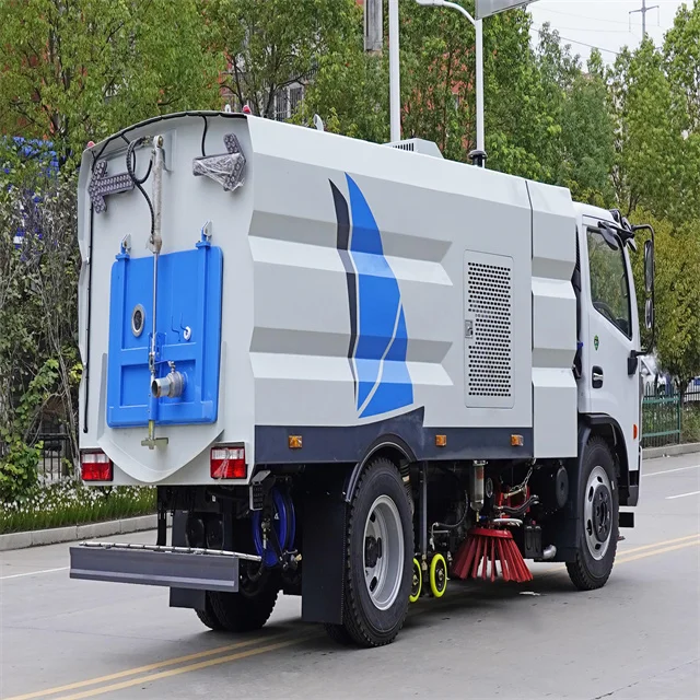 Dongfeng 4*2 chassis road sweeper manufacturers supply models complete