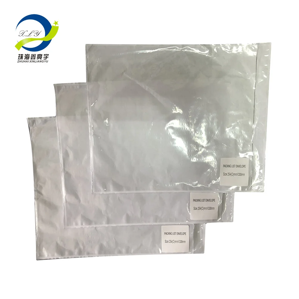 270*180MM Transparency packing list enclosed self adhesive envelopes self-adhesive packing list envelope with seal