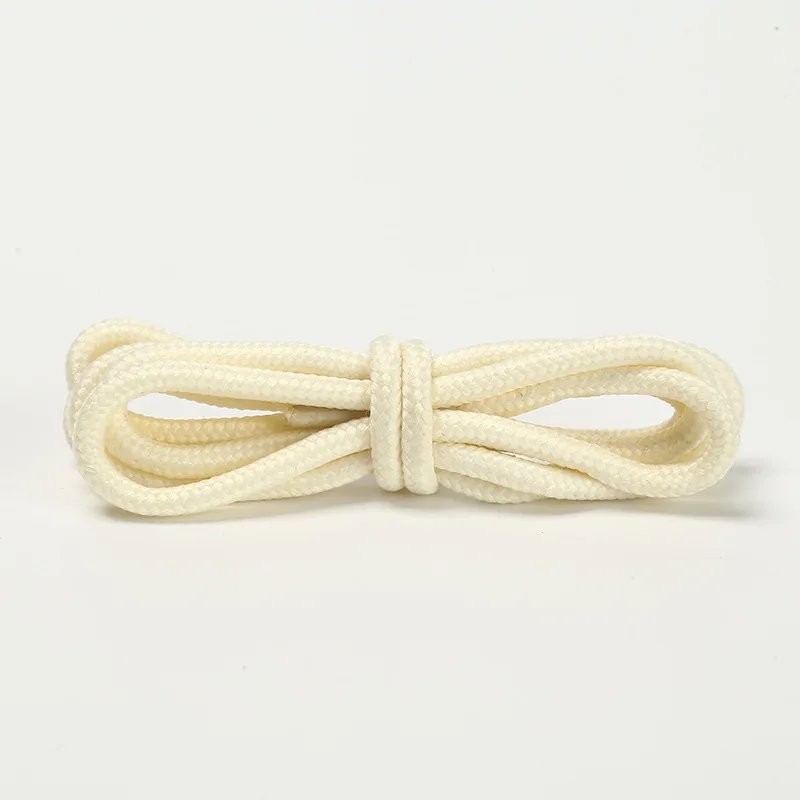 Supply boots use classic design braided shoelaces 4mm round polyester rope shoe laces round
