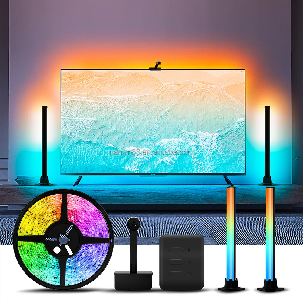 Nanxin TV Light Bar Immersion TV Led Backlights with Camera Compatible with Alexa Google Assistant