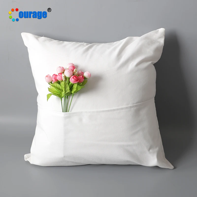Custom blank 17 inches  polyester sublimation blank book pillow case  cushion with pocket