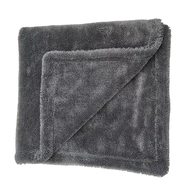 High GSM 1200gsm 1300gsm 1400gsm Double Sided One or Two Colors Microfiber Twist Loop Car Washing Cleaning Towels