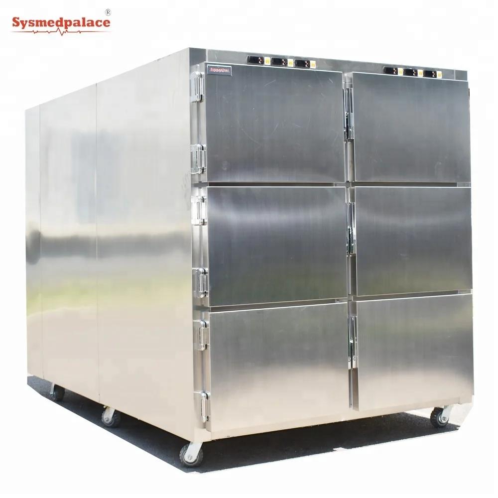 Freezerpalace Factory Price 6 Bodies Mortuary Refrigerator With Imported Compressor Funeral Equipment Supplies