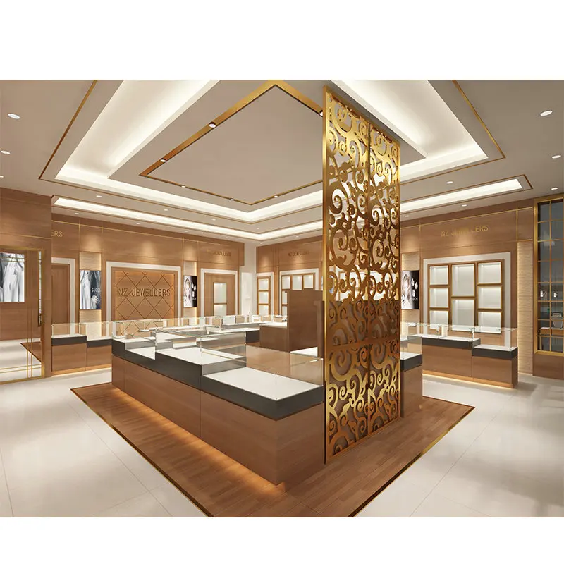 Funroad Fashion modern jewelry shop display showcase for shop interior design