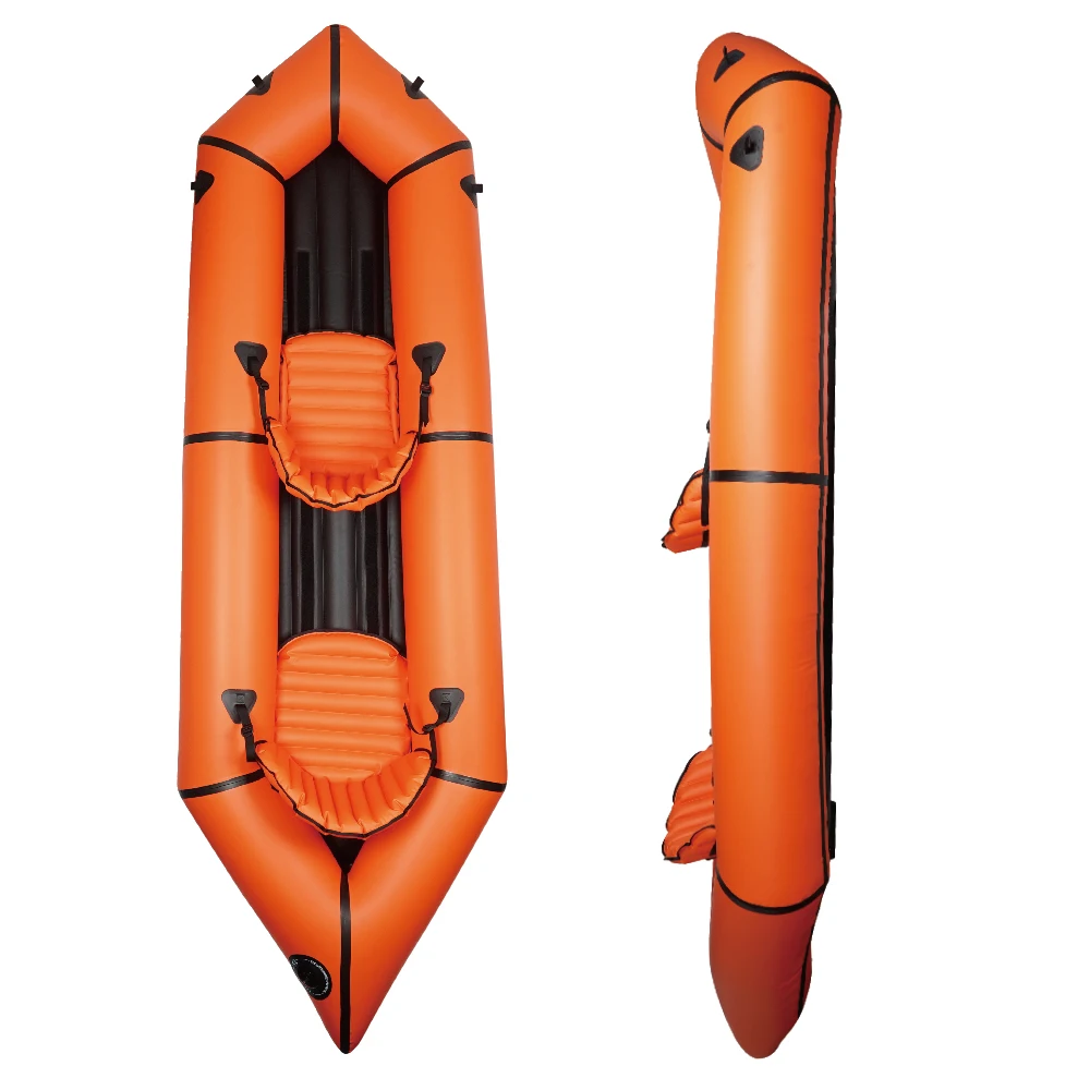 Glue Free Welded TPU Boat Lightweight 420D Nylon TPU Inflatable Tandem Packraft