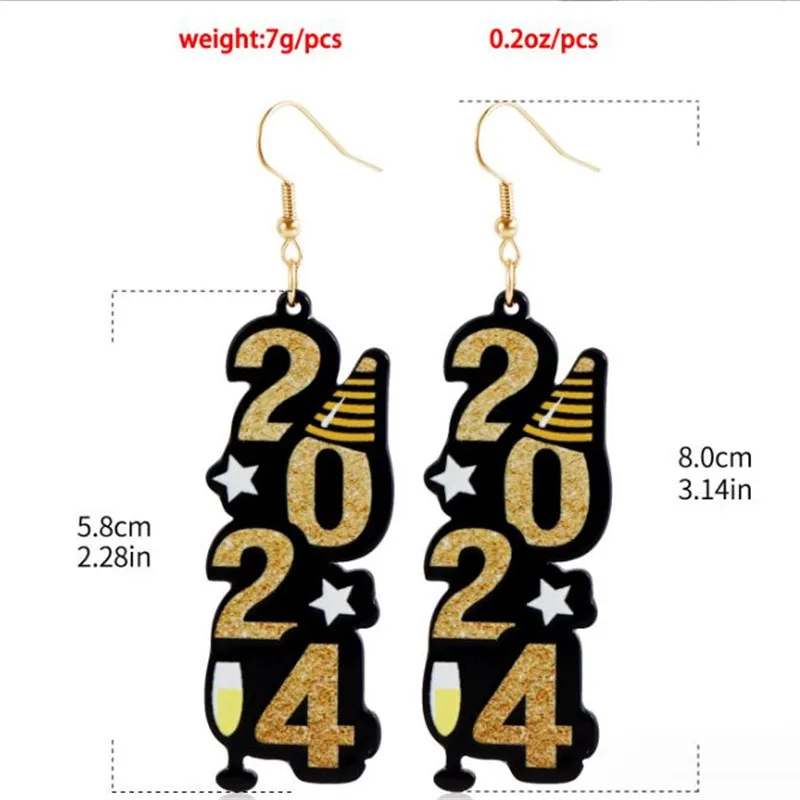 2024 New Design Acrylic Charm Dangle Stud Earrings Girls Jewelry