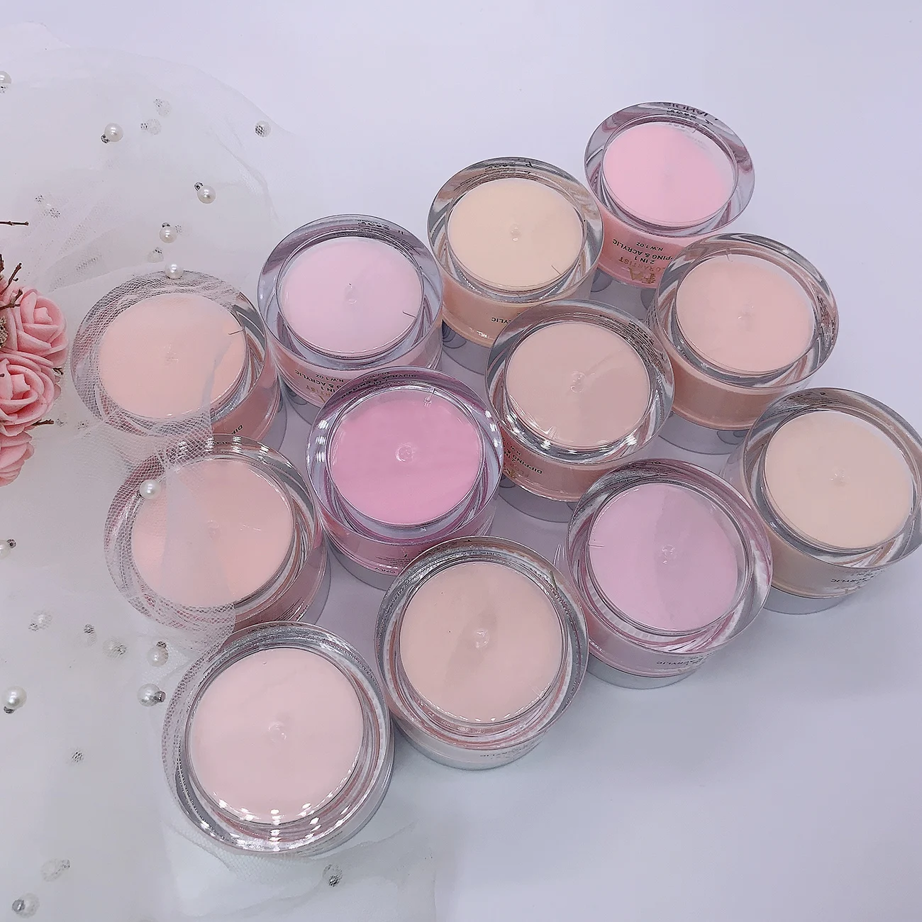 Wholesale Bulk EMA Buttery Color Acrylic Nail Powder Cover Nude Pink Acrylic Powder For Nails
