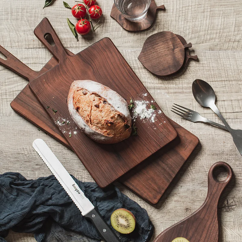 Оптовая продажа настраиваемая прямоугольная кухонная разделочная доска Экологичная из Натурального Орехового дерева
