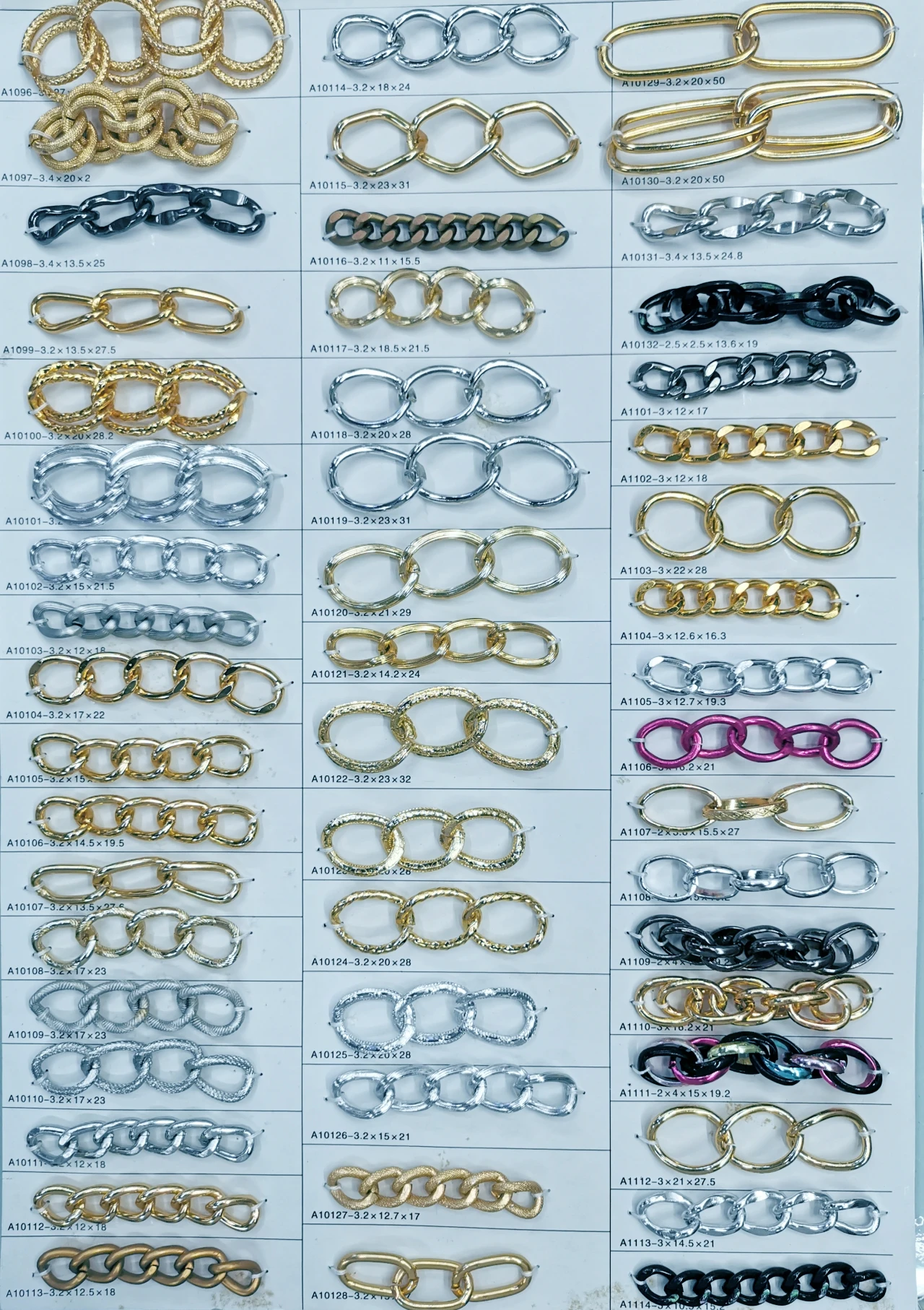 China Wholesale  Chains Wholesale Alu Stainless Steel Gold Silver Black Colors Chains For Men Women