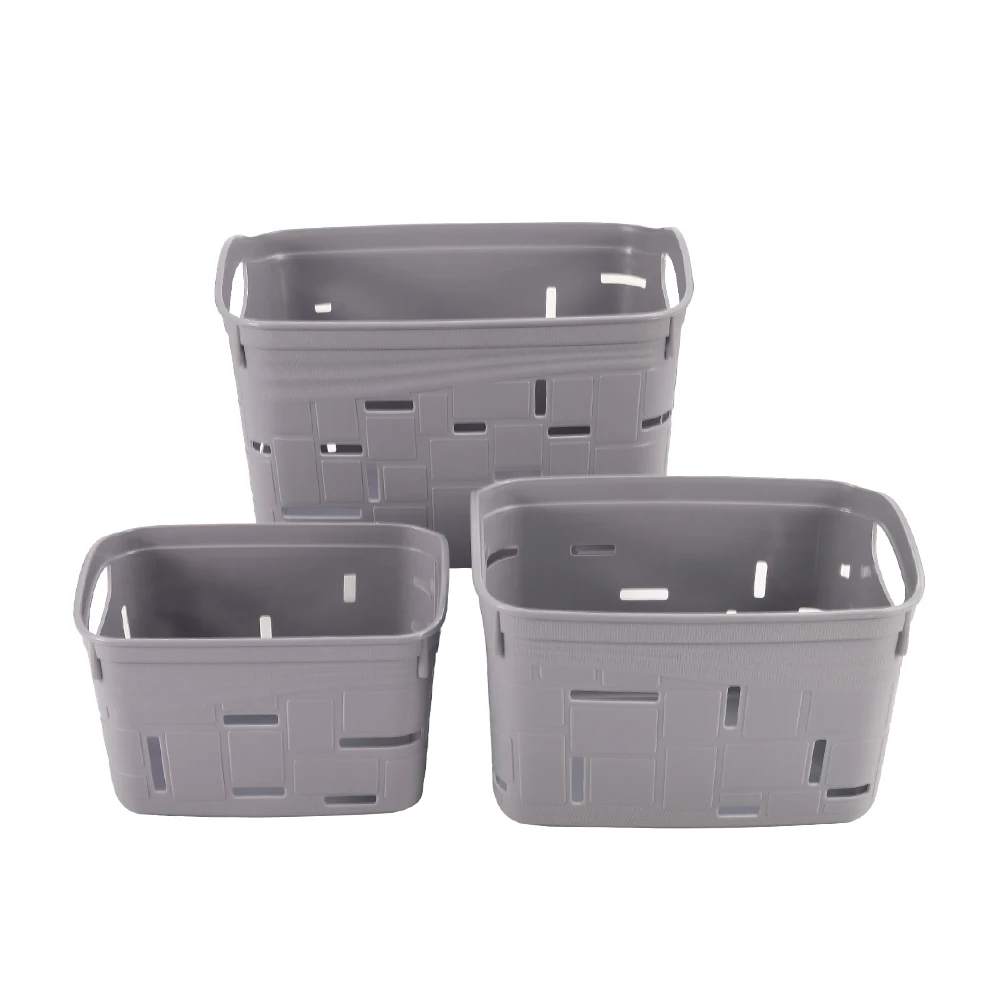 New multifuctiona plastic laundry baby kids storage baskets for shelves