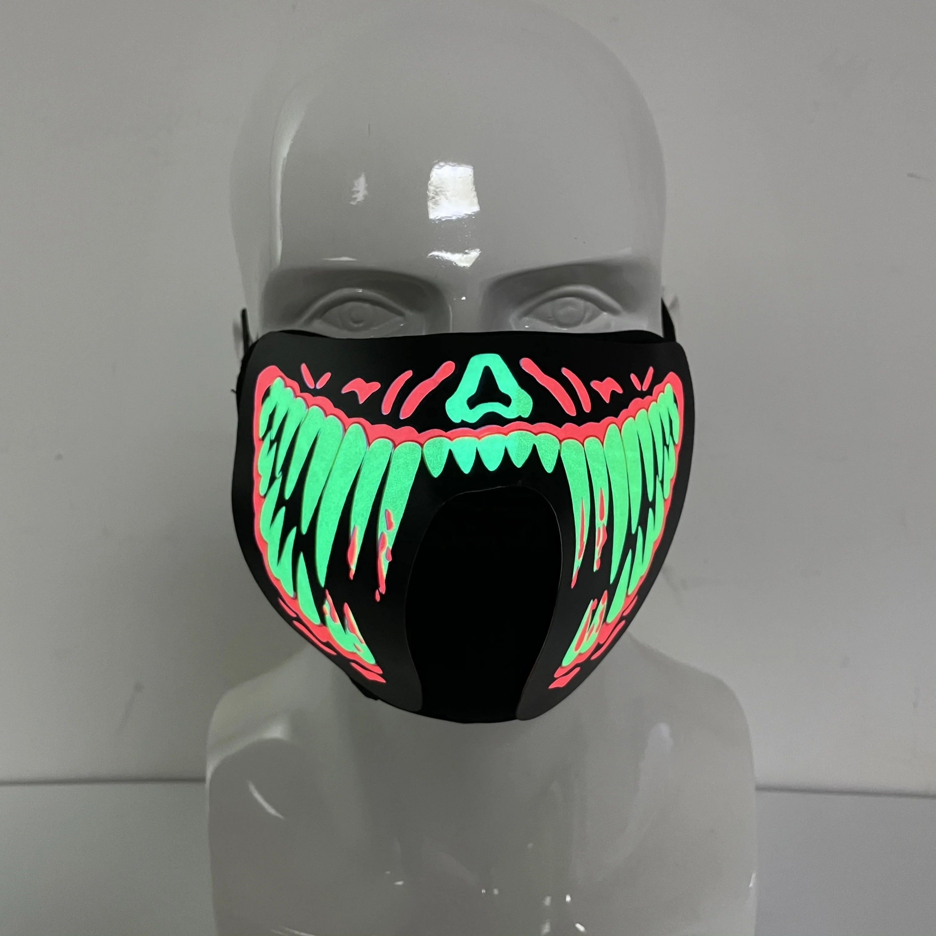 2021 new chargeable Luminous Voice Activated Face Mask Sound-Activated LED Smart Mask Lights Up