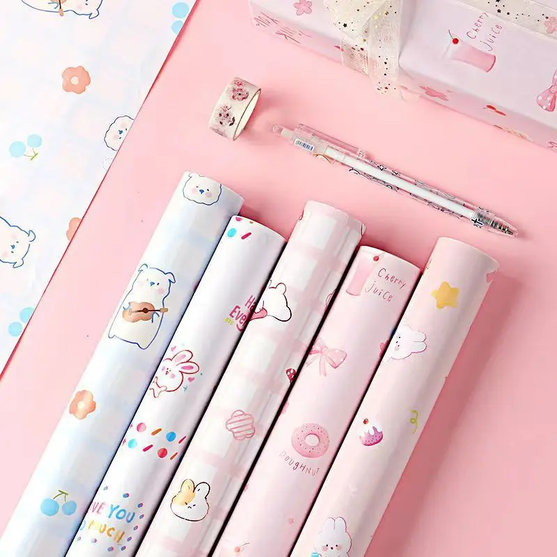 Cellophane Plastic Waterproof Thin Cigrate Gift Korean Floral One Color Wrapping Paper