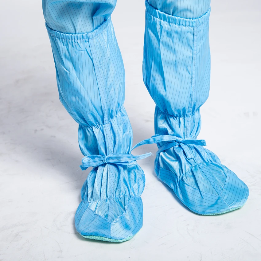 Anti Slip Reusable Anti Static Shoe Cover Washable Cleanroom ESD Boot Cover For Pharmaceutical Industry Electronic Factory Lab