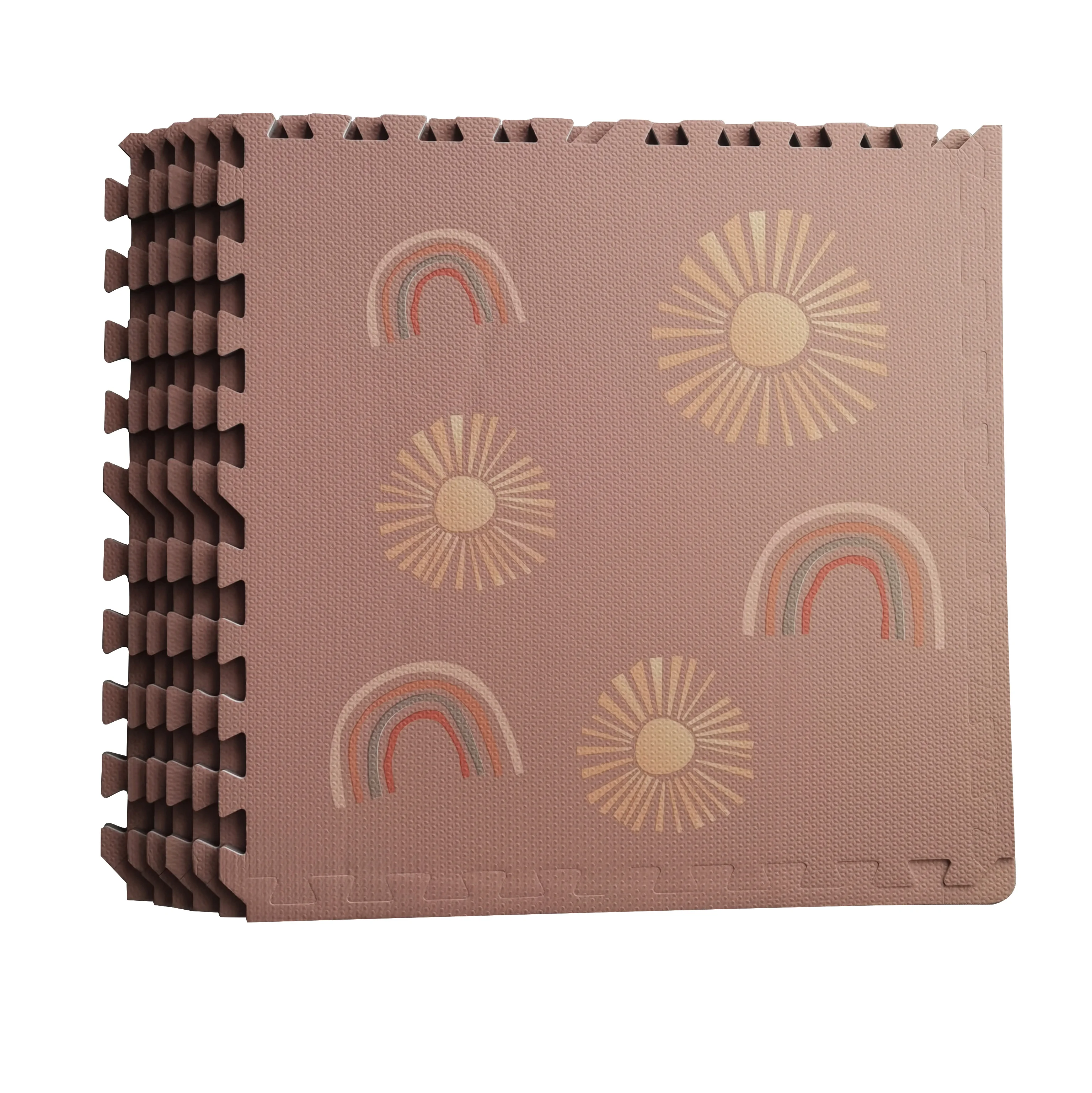 2024 Rainbow New Design Extra Large Plastic Non-Toxic Interlocking Foam Play Puzzle Mat Soft Baby Floor Mat for Infant