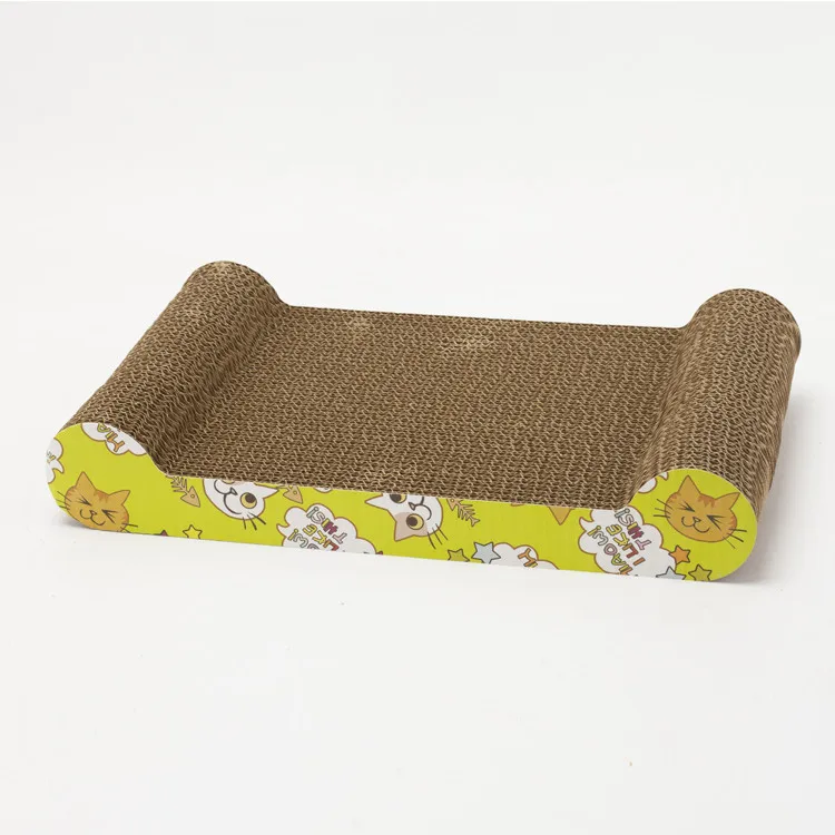 Wholesale Large Sofa Shaped Lounge Corrugated Cardboard Cat Scratcher