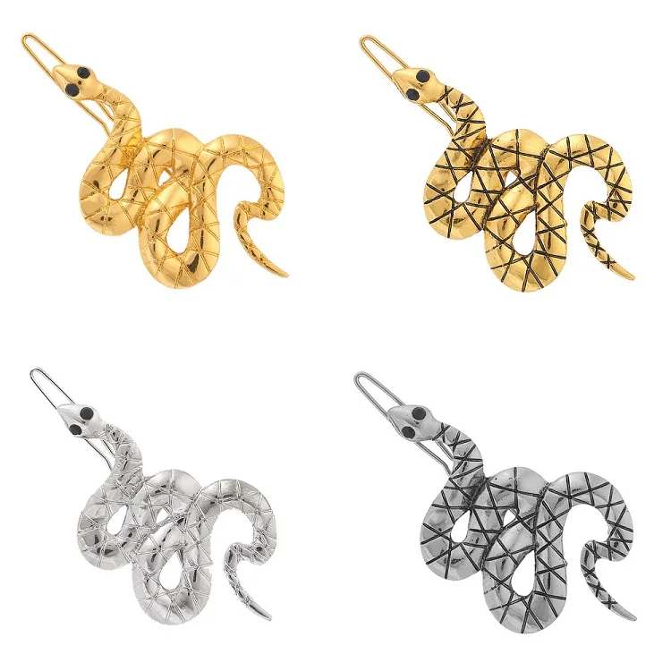Factory direct sales alloy hairpin a word snake  retro serpentine hair clips