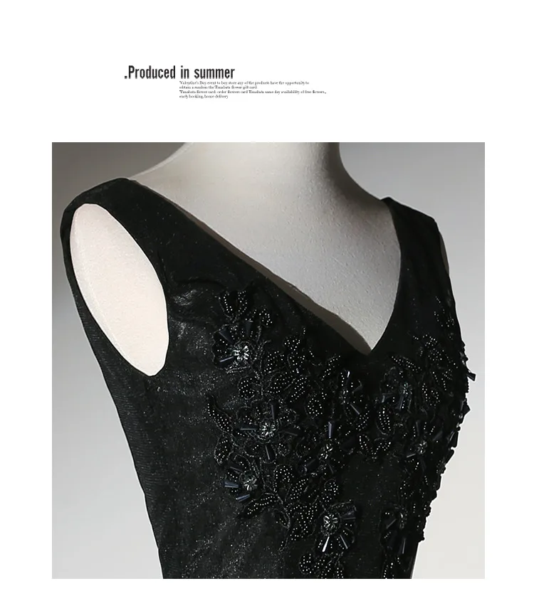 S1900R New large size slim banquet host lady long black long sling hot selling temperament dress