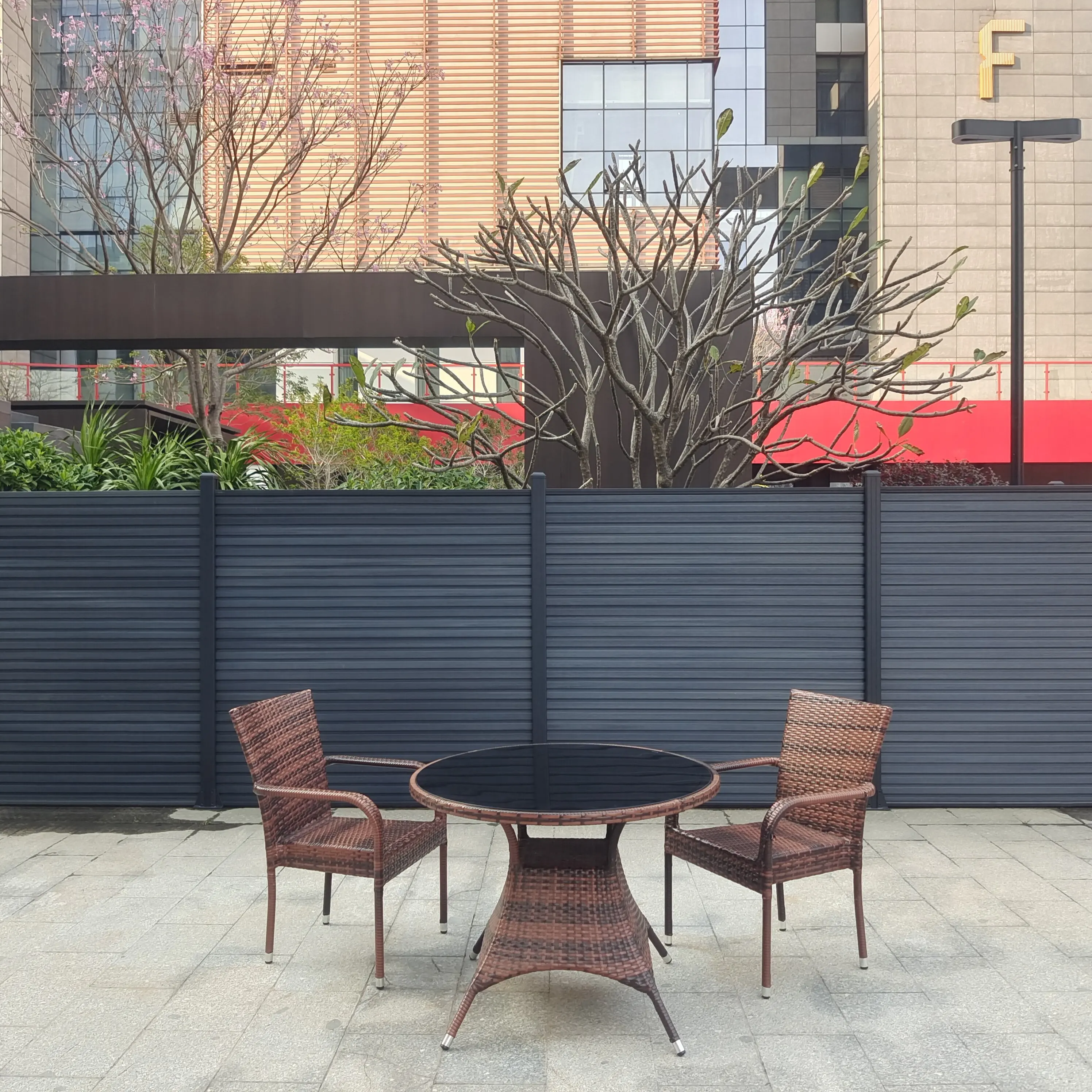 Innovative modern wpc wood-plastic fences for houses design and construction