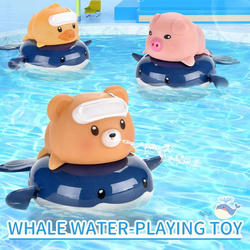  Оптовая продажа экологичный пластиковый резиновый водный спрей КИТ Детские Игрушки для ванны набор детей