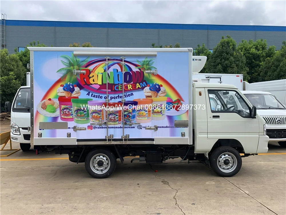 4 Wheel Drive FOTON Mini Refrigerator Freezer Truck Small Refrigerated Trucks for Ice Cream Transporting