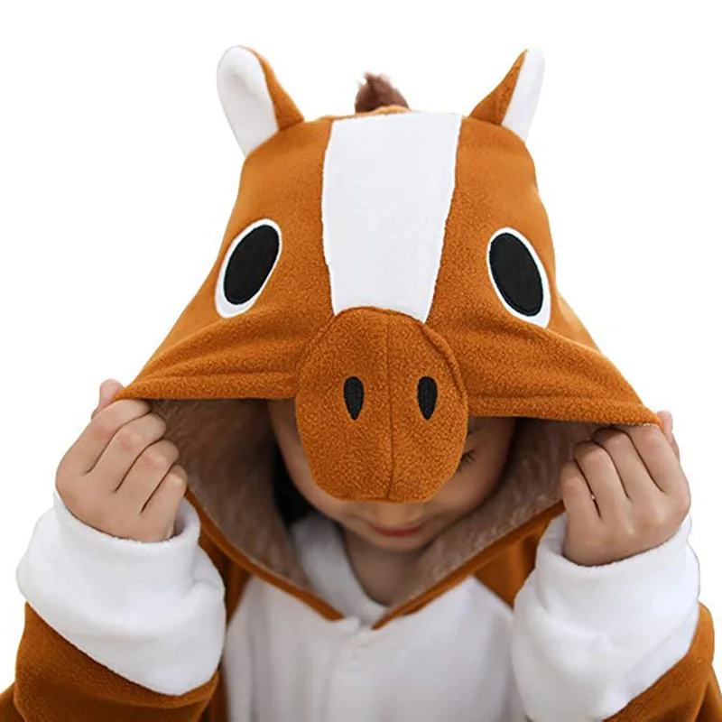 Factory hot sale Halloween mascotte mascot kids adult jumpsuit horse costume