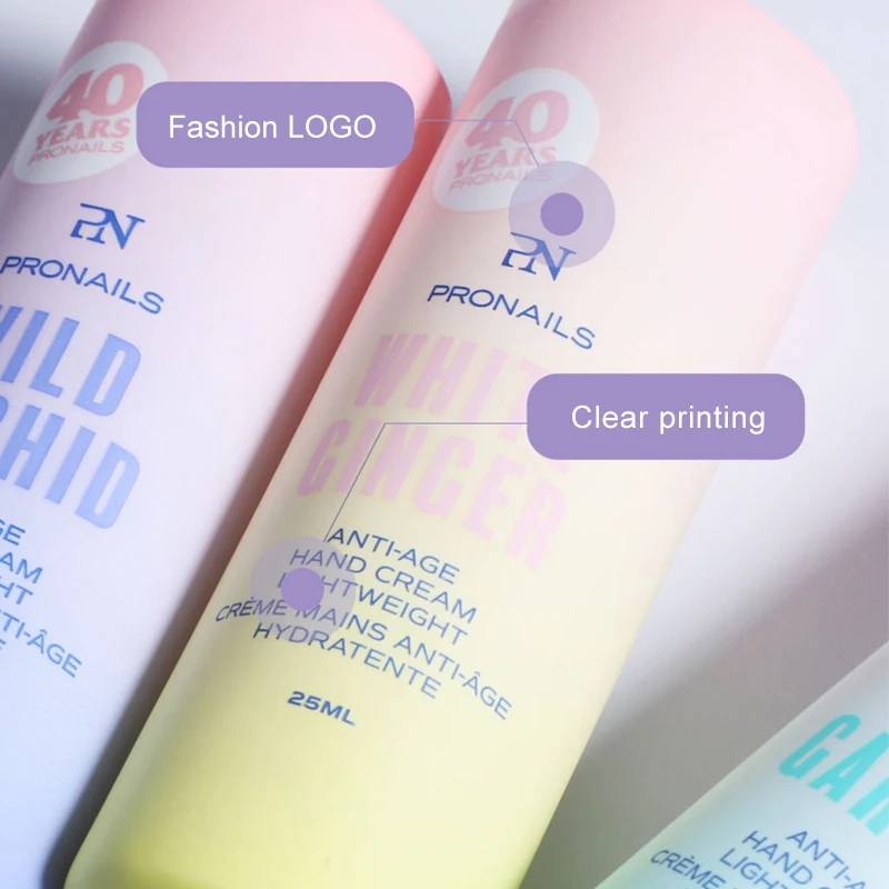 Custom empty oval hand eye packaging bb cream tubes skincare squeeze cosmetic plastic tube for cosmetics with caps