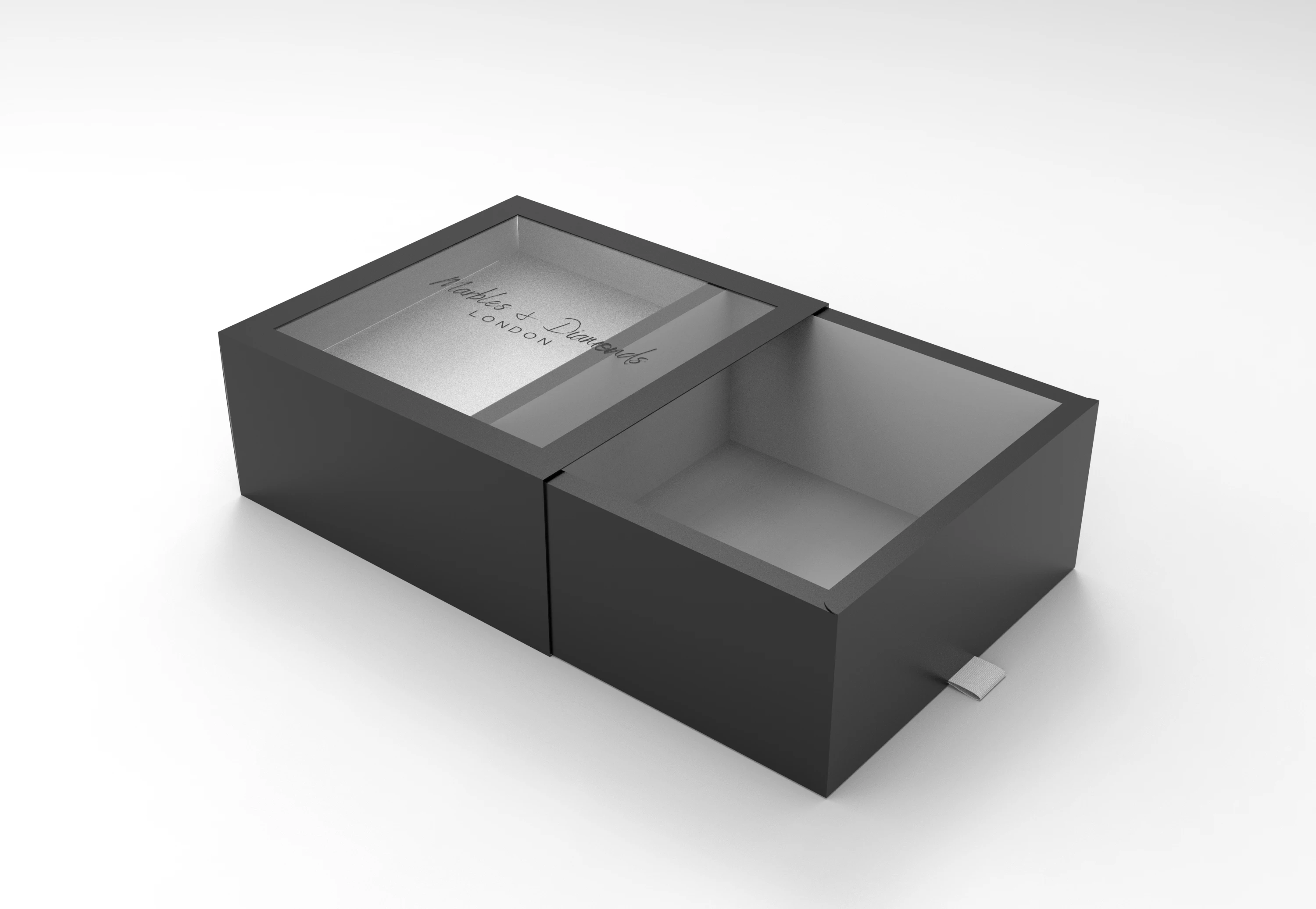 Custom design paper cardboard packaging box of dress paper drawer sliding boxes with clear window for socks underwear