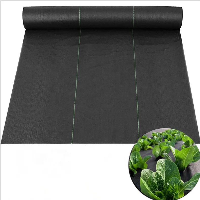 90 GSM УФ-обработанная полипропиленовая зеленая сельскохозяйственная Ландшафтная Барьерная ткань для борьбы с сорняками Защитная мембрана для защиты от сорняков