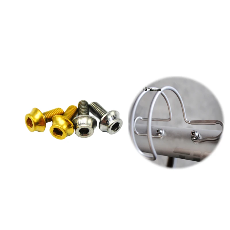 TITO Titanium M5x12mm Bicycle Bike Water Bottle Cage Shelf bolts Titanium alloy  Cycling Accessories Bottle Holder Screw