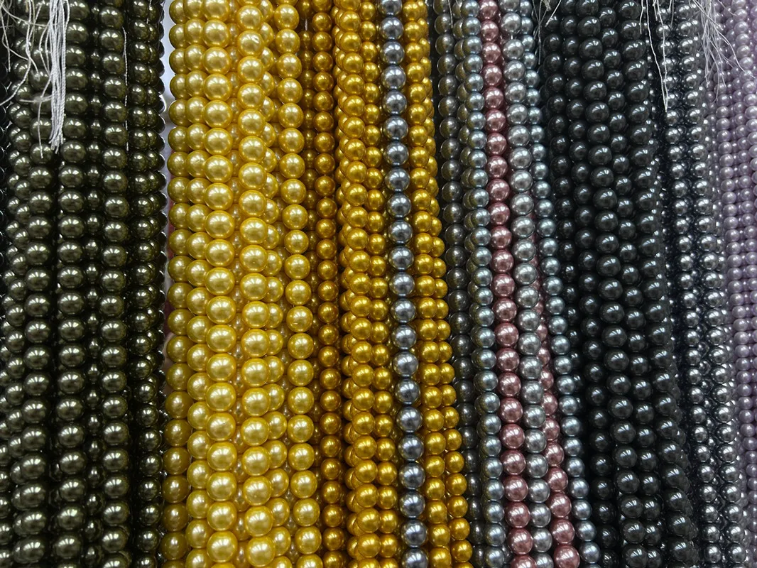 wholesale hot sale round shell pearl pearl loose beads for jewelry making