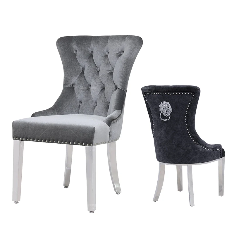 Grande nergras velvet asiento sillas y sillones de comedor