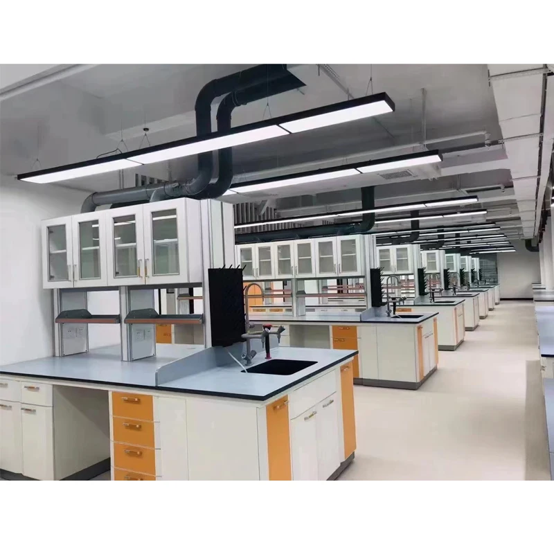 School Commercial Laboratory Furniture Commercial Lab Table Island Lab Bench With Cabinets in University