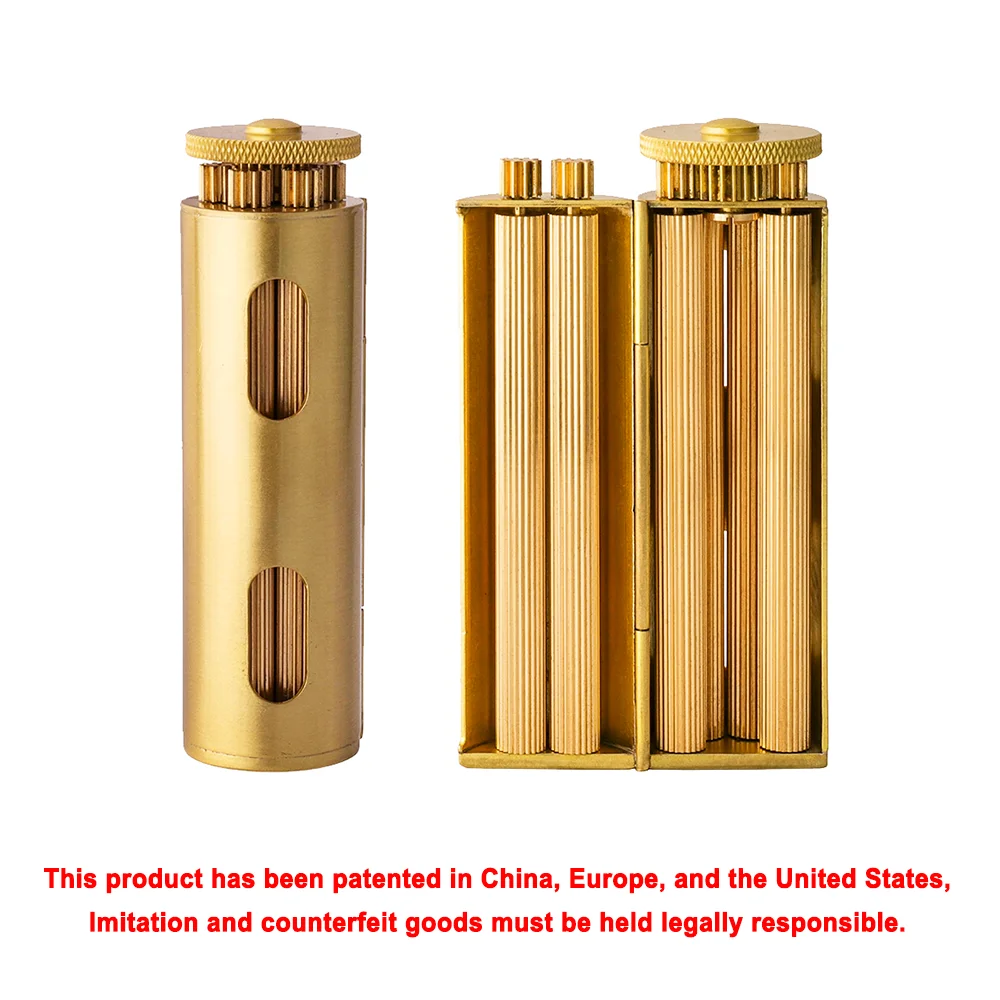 Brass Cigarette Roller Cigar Manual Smoke Rolling 70mm Herb Tobacco Roller Maker