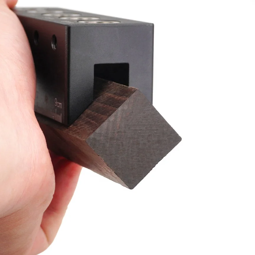 V-Shaped Drill Guide Doweling Jig Woodworking Joints Tools with 6/7/8/9/10mm Step Bushings