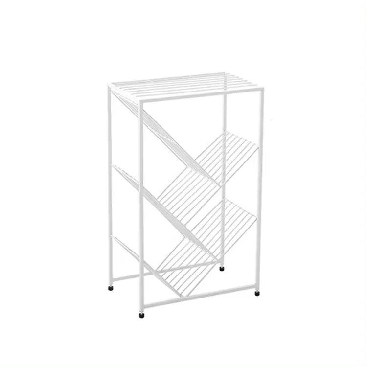 Small white metal detachable  book  storage display shelf  KC-R0645