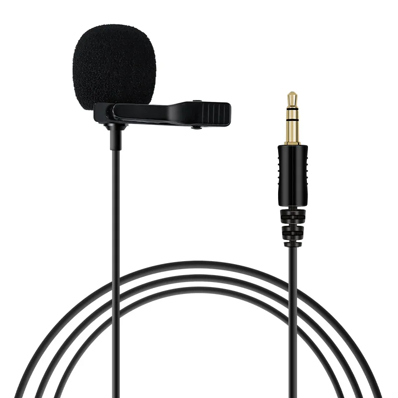 
Mini Lapel Microphone, Suitable for 3.5mm Plug Teaching Live Camera Sound Card Amplifier 