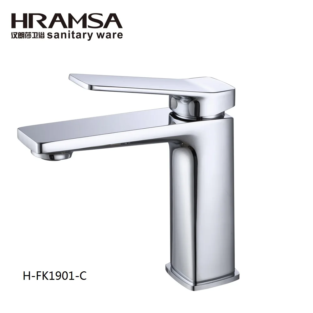 
Unique Design Best Taps Faucet Single Mixer Bathroom Brass Square Design Wash Hand Basin Water Tap Manufacturer 