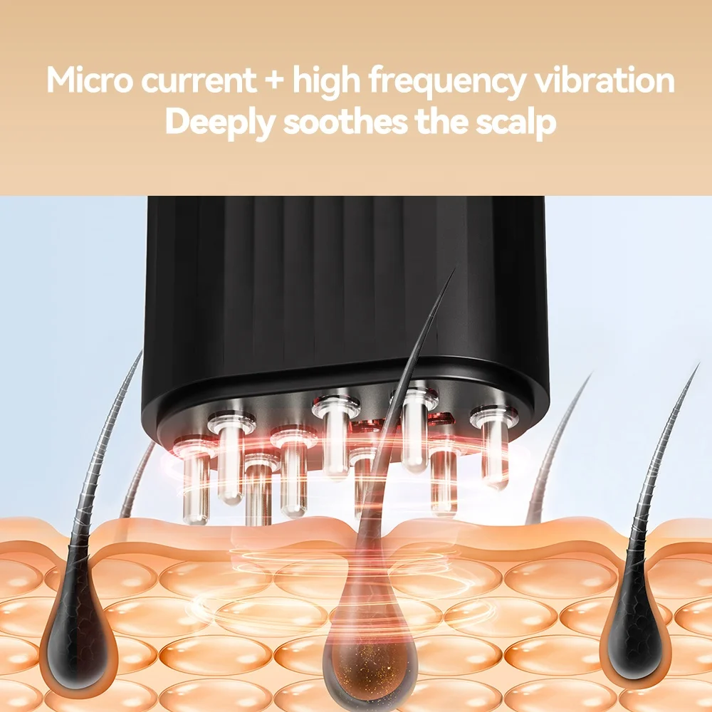 Scalp Massage Hair Growth Scalp Castor Oil Application Massager Medicine Comb Scalp Oil Applicator Hair Oil Serum Dispenser