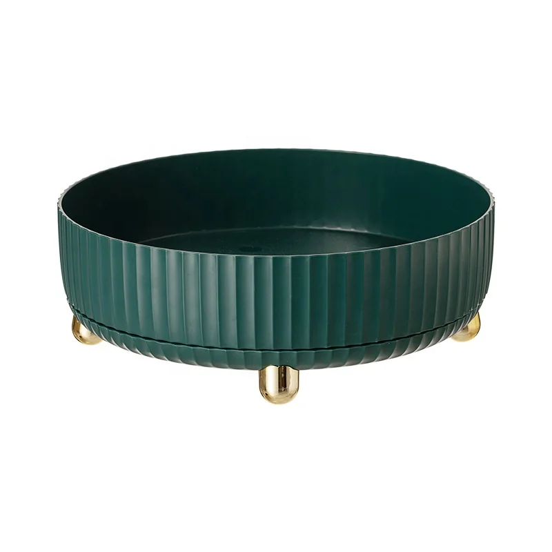 2024 Hot Sell Kitchen Storage Tray 360 Can Rotate Plastic Large Capacity High-Quality Storage Tray