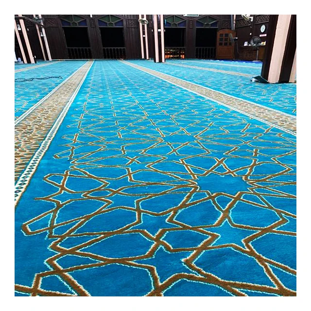 The Huge Manufacturer Provides The Affordable Luxury 100%Wool  Nylon Printed or Hand Tufted Muslim Masjid Prayer Carpet Rug