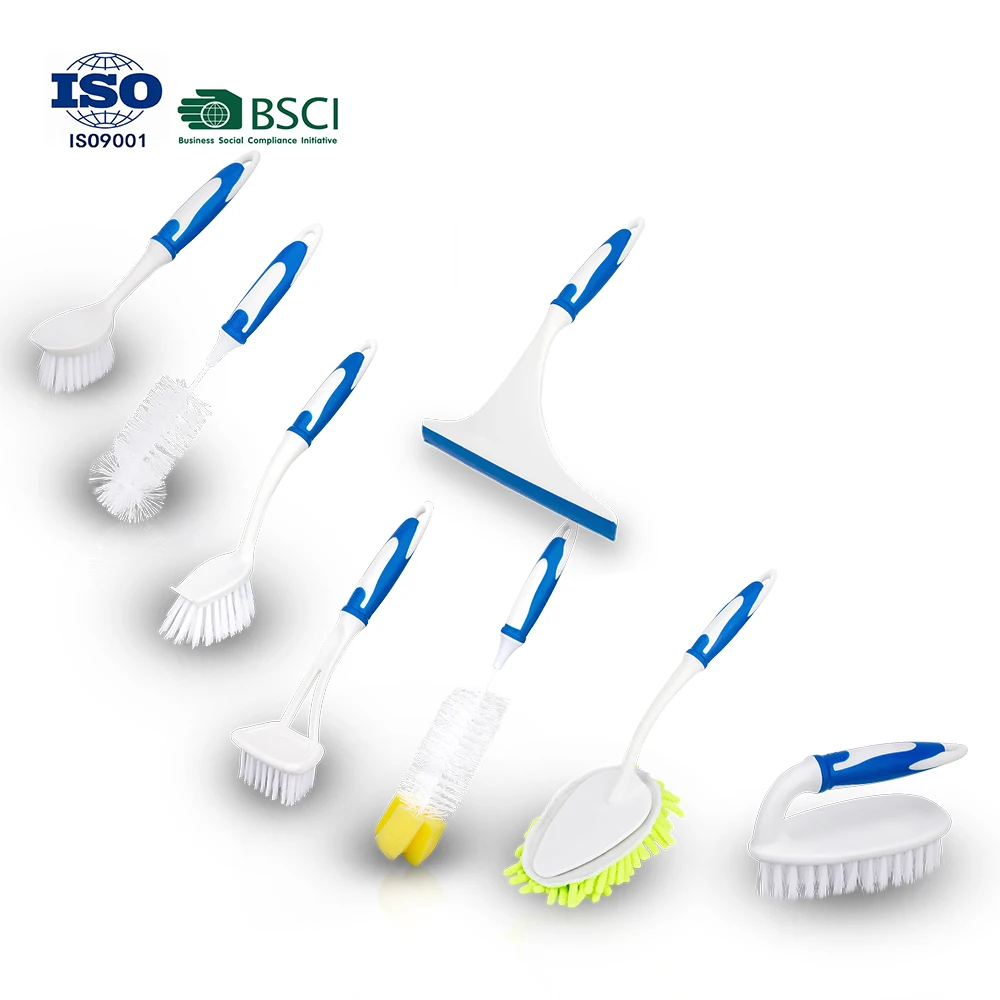 Handed Laundry Brush Large Blue and White Cleaning Brushes Household Soft Cleaning Hand Scrub Brush