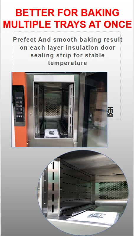 Lijia factory high quality oem custom automatic 10 trays combination commercial convection oven bakery for sale
