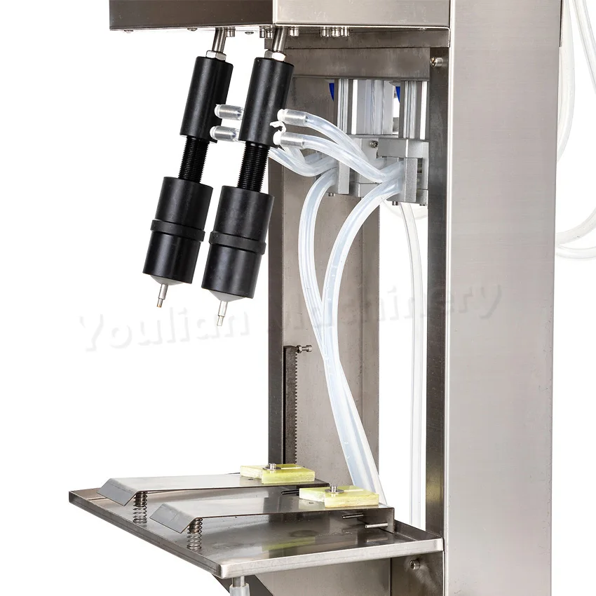 YT-2 Semi Automatic 2 Head Vertical Volumetric Vacuum Level Perfume Bottle Liquid Filling Machine
