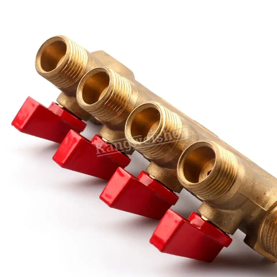 Brass Material Heating Manifold Manifold Valve Pex Manifold