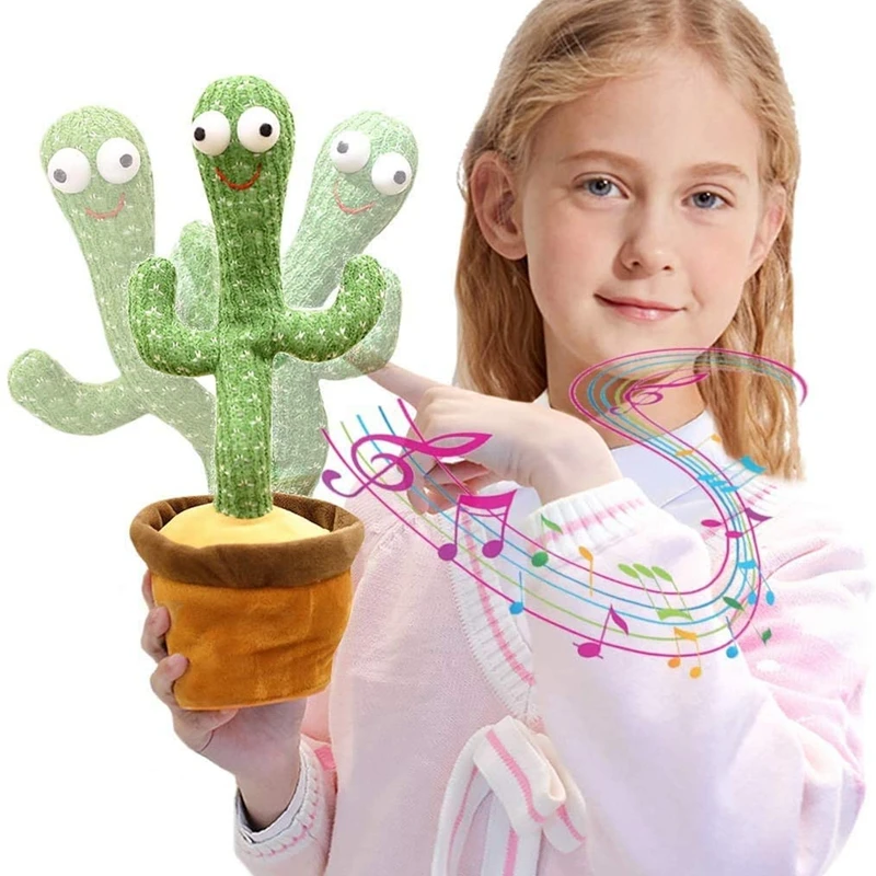 Squid Game Dancing Cactus Fidge Plush Kids Pet Sing Toys Robots Twisting Usb Charging
